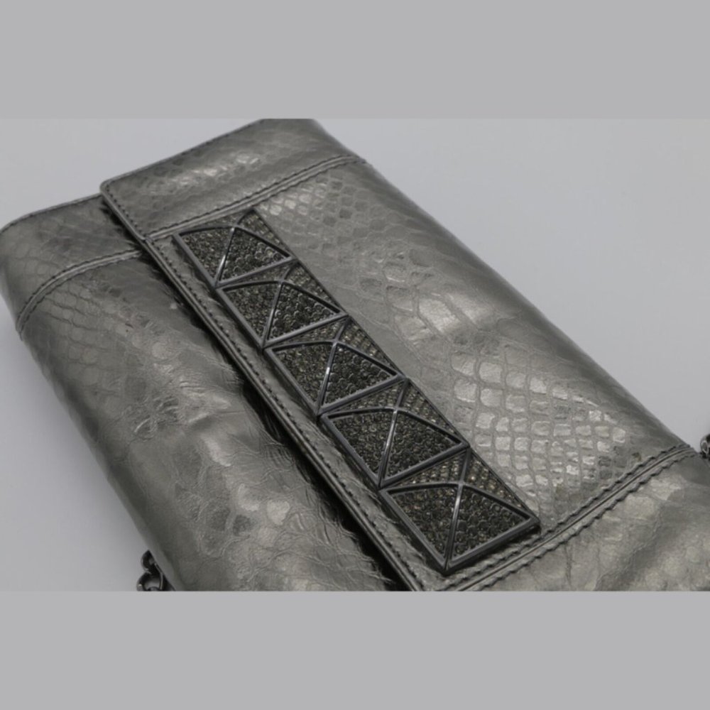 Michael Kors Silver Python Leather Clutch Leather… - image 2